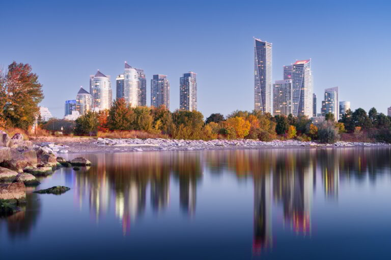 Etobicoke, Ontario, Canada Skyline at Blue Hour